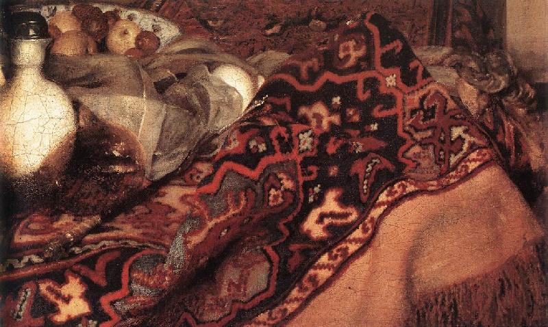 VERMEER VAN DELFT, Jan A Woman Asleep at Table (detail) aer Spain oil painting art
